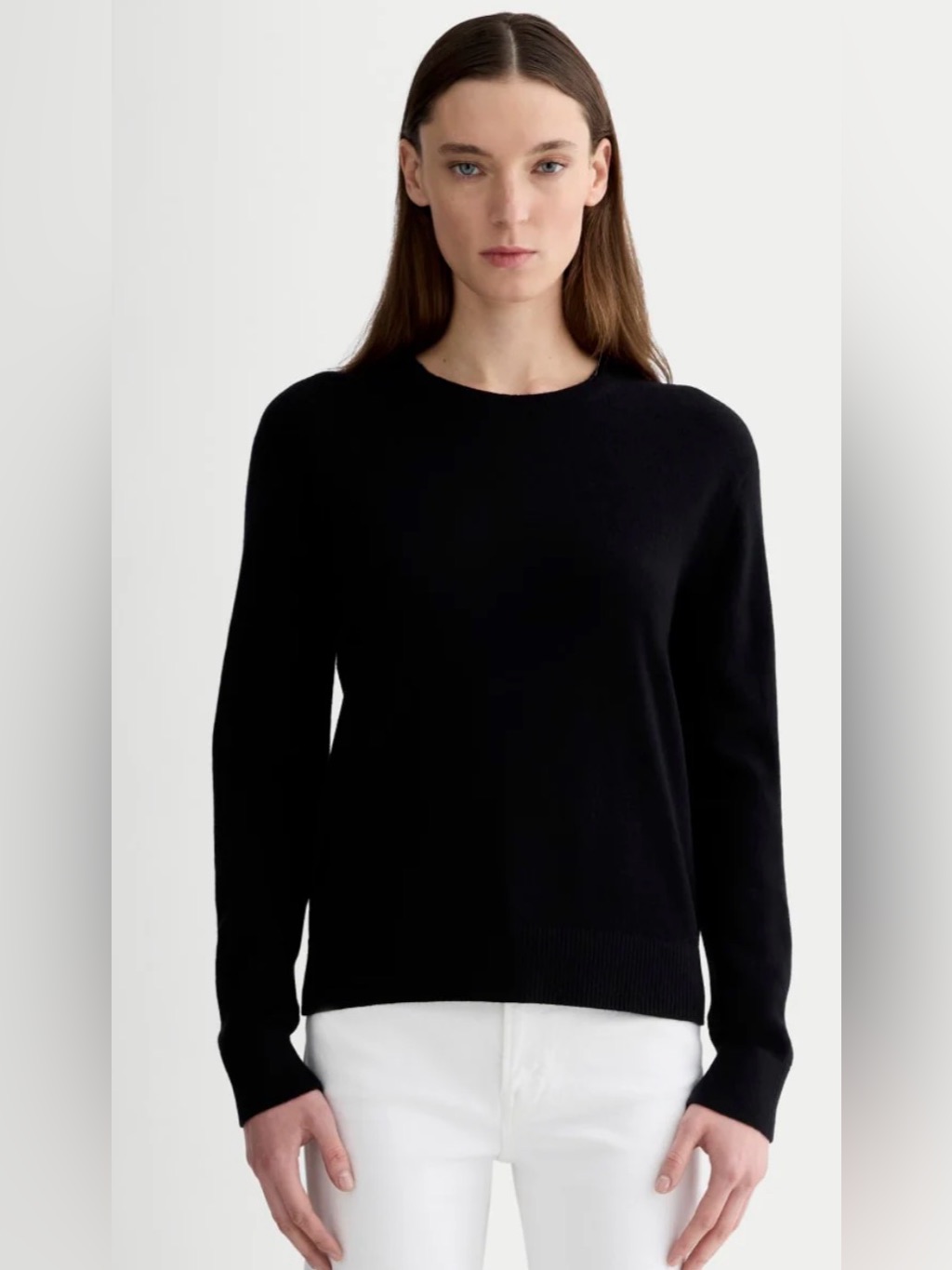 New Everlane The Classic Crew In Cashmere Black Size M
